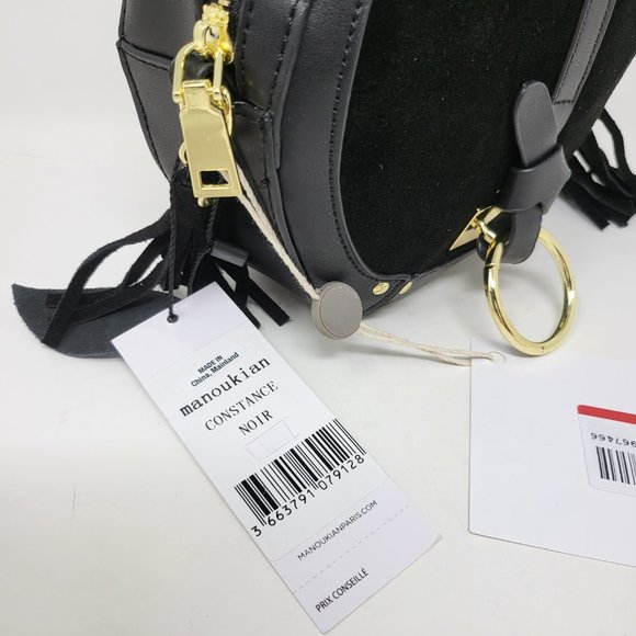 MANOUKIAN SUEDE TASSELS CROSSBODY BAG - Picture 6 of 8